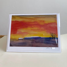 Load image into Gallery viewer, Sunset (signed 5 x 7 greeting card print)
