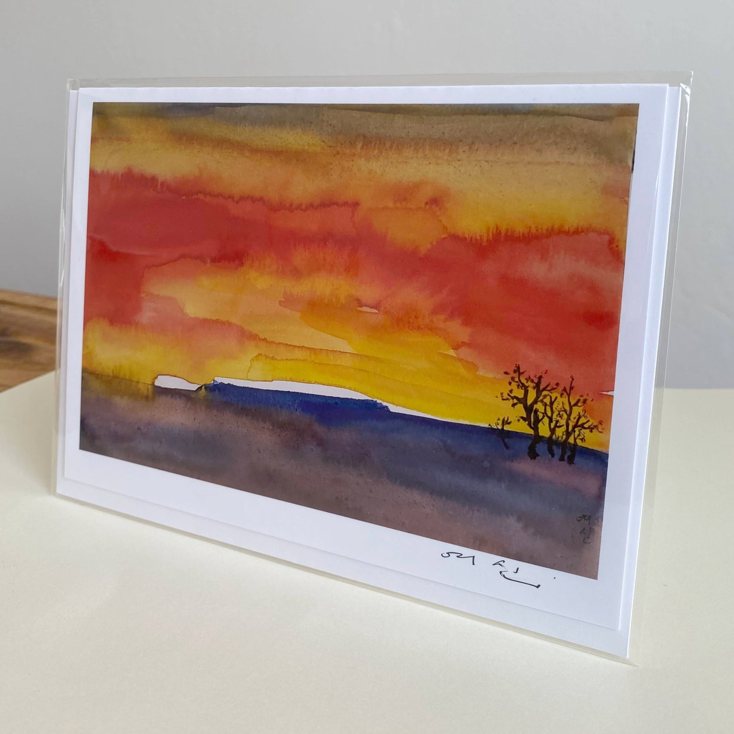 Sunset (signed 5 x 7 greeting card print)